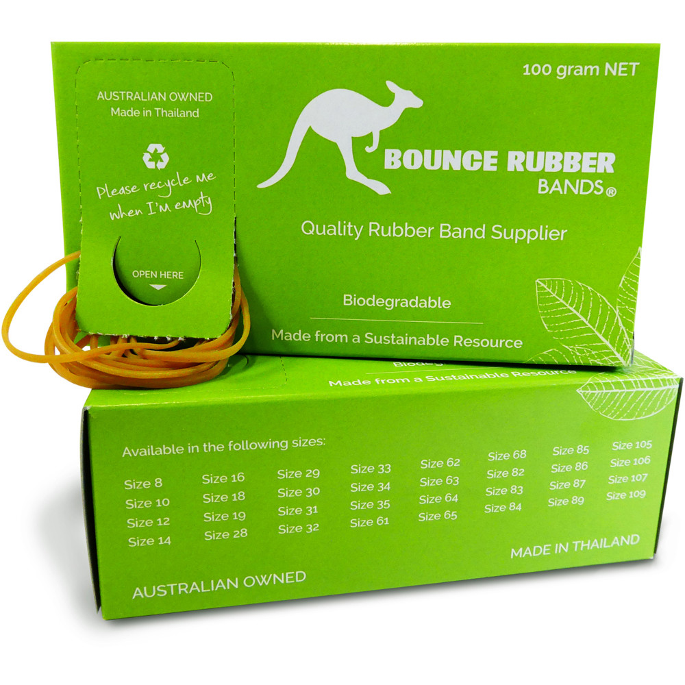 Bounce Rubber Bands Size 16 Box 100gm
