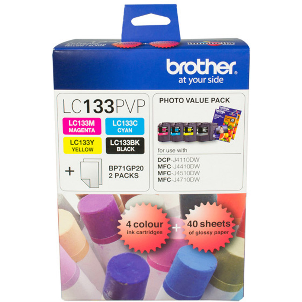 Brother LC-133PVP Ink Cartridge Photo Colour Value Pack CMYK