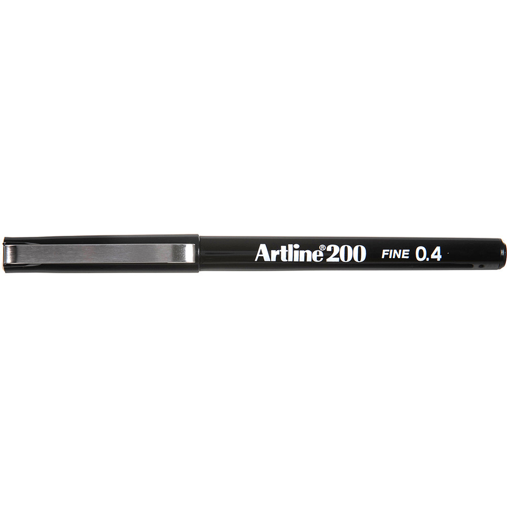 Artline 200 Fineliner Pen Fine 0.4mm Black