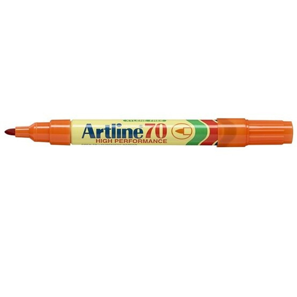 Artline 70 Permanent Markers Bullet 1.5mm Orange Box Of 12