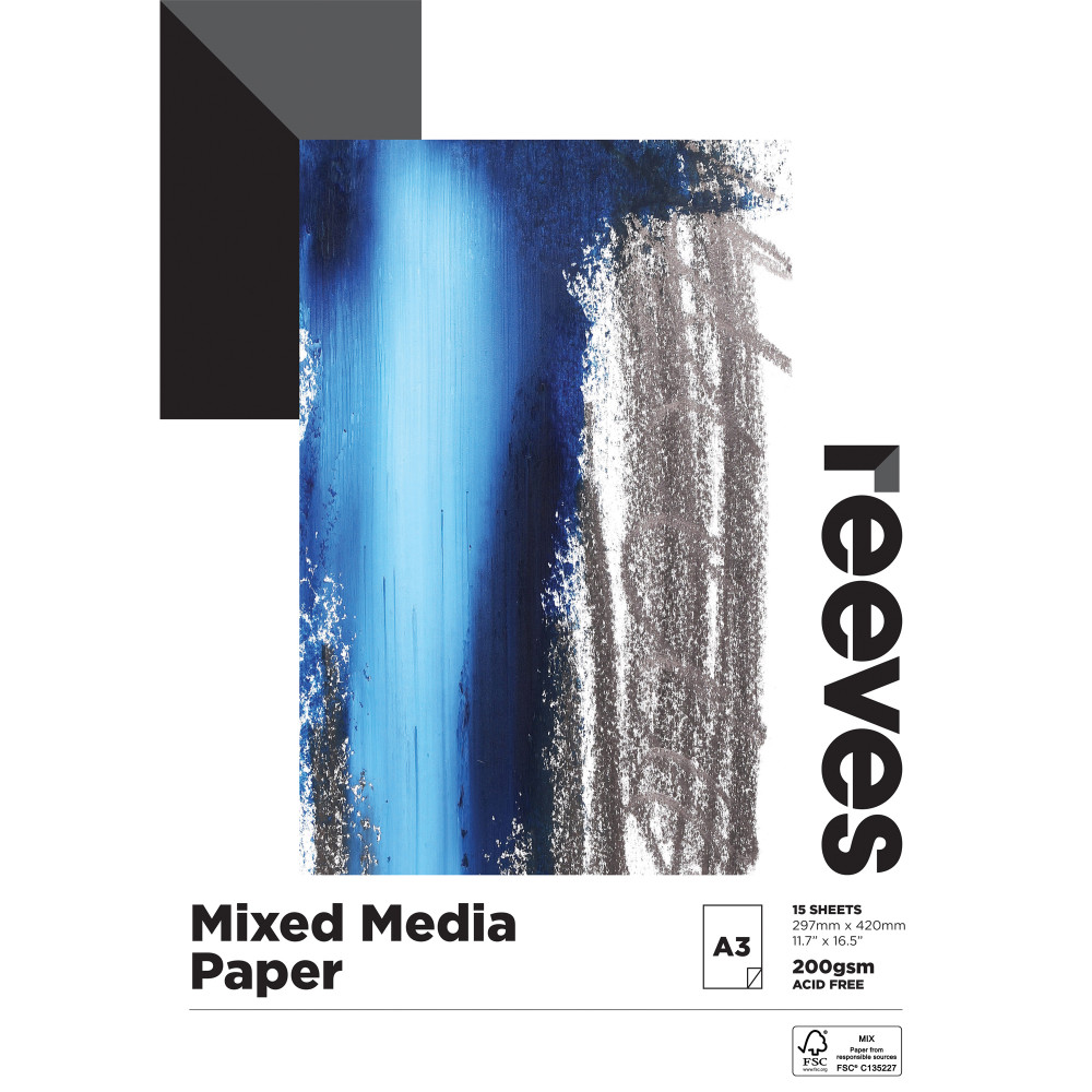 Reeves Mixed Media Pad A3 200gsm 15 Sheet