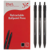 Stat Retractable Ballpoint Pen Medium 1mm Black