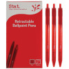 Stat Retractable Ballpoint Pen Medium 1mm Red