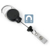 Durable Name Badge Reel With Snap Button Strap Extra Strong Magnet 60cm Black