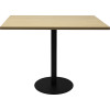 Rapidline Square Meeting Table 900W X 900D x 755mmH Oak Top Black Base