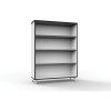 Rapidline Infinity Bookcase 900W x 315D x 1200mmH 3 Shelf White With Black Edge