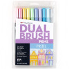 Tombow Dual Brush Pens Pastel Set of 10