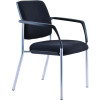Buro Lindis 4 Leg Chair With Arms Black Fabric Seat And Back