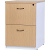 Logan Filing Cabinet 2 Drawer 476W x 550D x 715mmH White And Oak