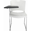 K2 NTR Pixie Lecturer Visitor Chair White With Black Tablet Arm