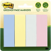 Post-It Page Markers Greener Page 23x73mm Pastel Assorted 50 Sheet Pad Pack Of 4