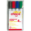 Office Choice Whiteboard Markers Bullet 2mm Assorted Pack Of 4