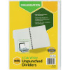 Marbig Manilla Indices & Dividers A4 5 Tab Unpunched White