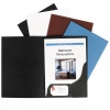 Marbig Professional Series Presentation Folders A4 Leathergrain Black Pack Of 10