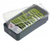Marbig Professional Series Business Card Filing Box 400 Capacity Grey And Lime