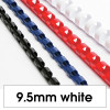 Rexel Plastic Binding Comb 9.5mm 21 Loop 60 Sheets Capacity White Pack Of 100