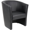Tub Chair Single Seat 460W x 490D x 770mmH  Black PU Upholstery