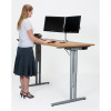 Sylex Arise Electric Sit-Stand Desk 1800Wx800Dx660-1315mmH Grey Frame Beech Top