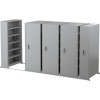 Ezi-Slide Aisle Saver Unit 4500L x 1200W x 400D x 2175mmH 5 Shelves 8 Bay Silver Grey