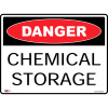 Zions Danger Sign Chemical Storage 450mmx600mm Polypropylene