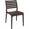 Ares Hospitality Dining Chair Indoor Outdoor Use Stackable Polypropylene Chocolate