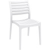 Ares Hospitality Dining Chair Indoor Outdoor Use Stackable Polypropylene White