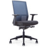 Intell Mesh Back Task Chair Synchron Mechanism With Arms Seat Slide Black Fabric Seat