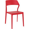 Snow Hospitality Dining Chair Heavy Duty Indoor Outdoor Use Stackable Polypropylene Red