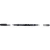 Tombow Fudenosuke Pen Twin Tip Black & Grey