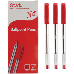 Stat Ballpoint Pen Medium 1mm Red
