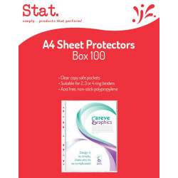 Stat Sheet Protectors A4 Light Weight 35 Micron Clear Box of 100