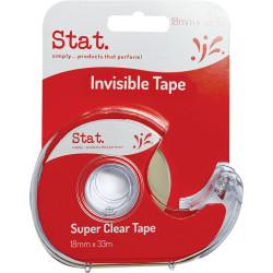 Stat Invisible Tape 18mmx33m In Dispenser