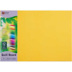 Quill Board A3 210gsm Lemon Pack of 25