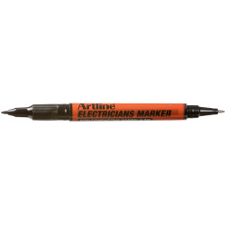 Artline Electricians Permanent Marker 0.4-1mm Dual Nib Black