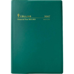 Collins Financial Year Diary A6 Week to View Green Vinyl