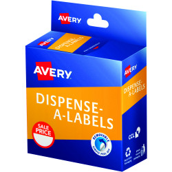 Avery Dispenser Label 24mm Sale Price Red Pack of 300