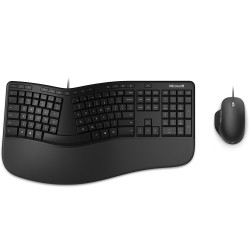 Microsoft Ergonomic Desktop Wired keyboard and Mouse Black