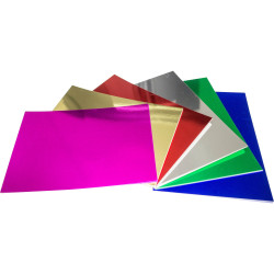 Rainbow Foil Board A4 270gsm Assorted Pack of 50