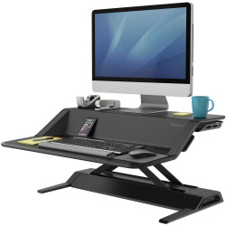 Fellowes Lotus™ Desktop Sit-Stand Workstation 832W x  616D x 10-440mmH Black