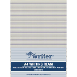 Writer A4 Exam Paper 9mm Dotted Thirds Portrait Ream of 500