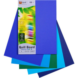 Quill Board A4 210gsm Cold Colours Assorted Pack of 50
