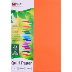 Quill Colour Copy Paper A4 80gsm Orange Ream of 500
