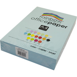 Rainbow Office Copy Paper A4 80gsm Sky Blue Ream of 500
