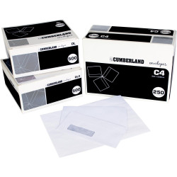 Cumberland Plain Envelope Pocket C4 Strip Seal Laser Secretive White Box Of 250