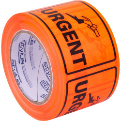 Stylus Label Tape 75x100mm Urgent Black on Orange 500 Labels