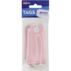 Avery Tag-It Durable Tabs Shipping Tag Size 3 Pastel Pink Pack of 24