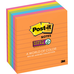 Post-It 675-6SSUC Super Sticky Notes 101mmx101mm Energy Boost Pack of 6