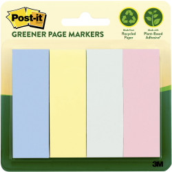Post-It Page Markers Greener Page 23x73mm Pastel Assorted 50 Sheet Pad Pack Of 4