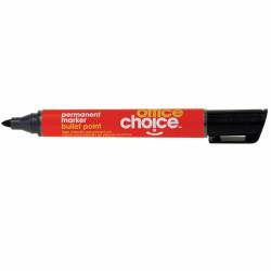 Office Choice Permanent Marker Bullet 2mm Black