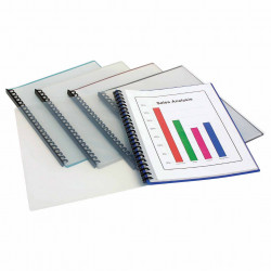 Marbig Display Book A4 Clear Front Refillable 20 Pocket Green